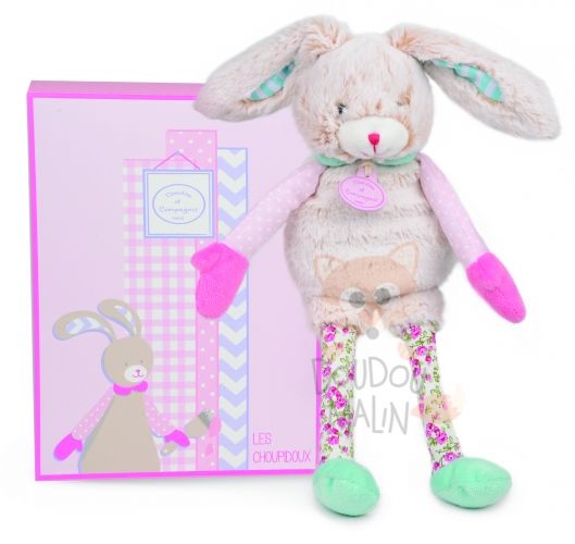  les choupidoux lapin longues jambes blanc vert bleu 